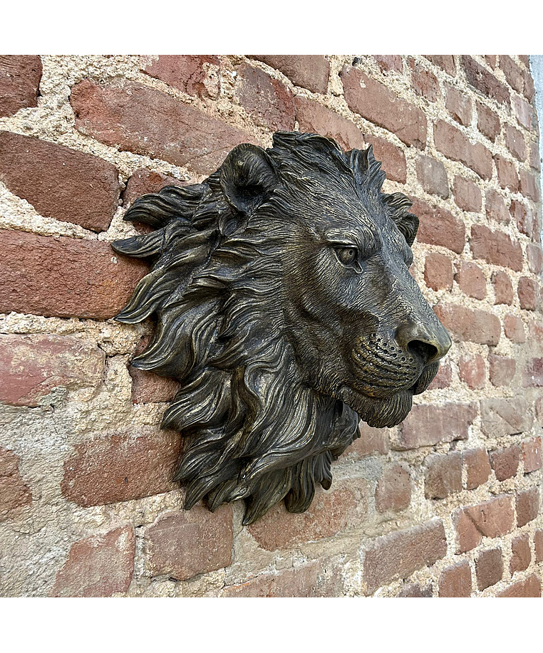 imagem do produto Cara de Leão em Bronze Real 40cm VRBZ324L