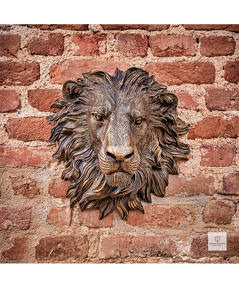 imagem do produto Cara de Leão em Bronze Real 40cm VRBZ324L