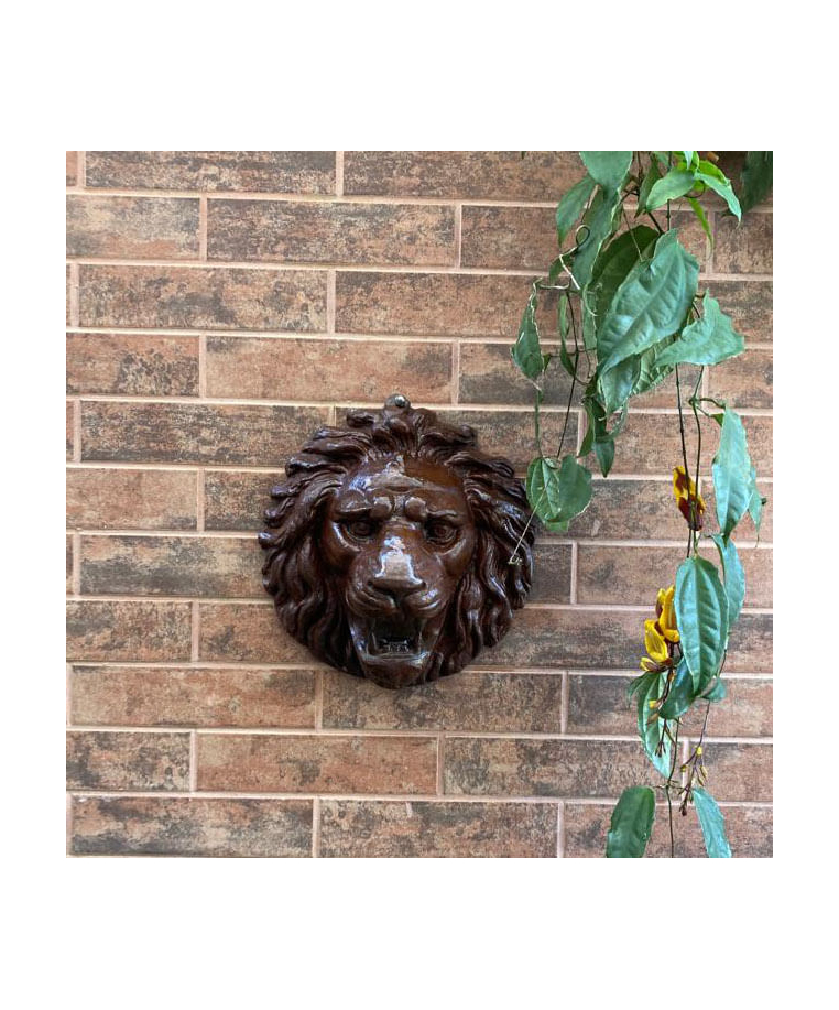 imagem do produto Cara de Leão em Ferro Fundido 30cm - VRF064 Destaque no Jardim