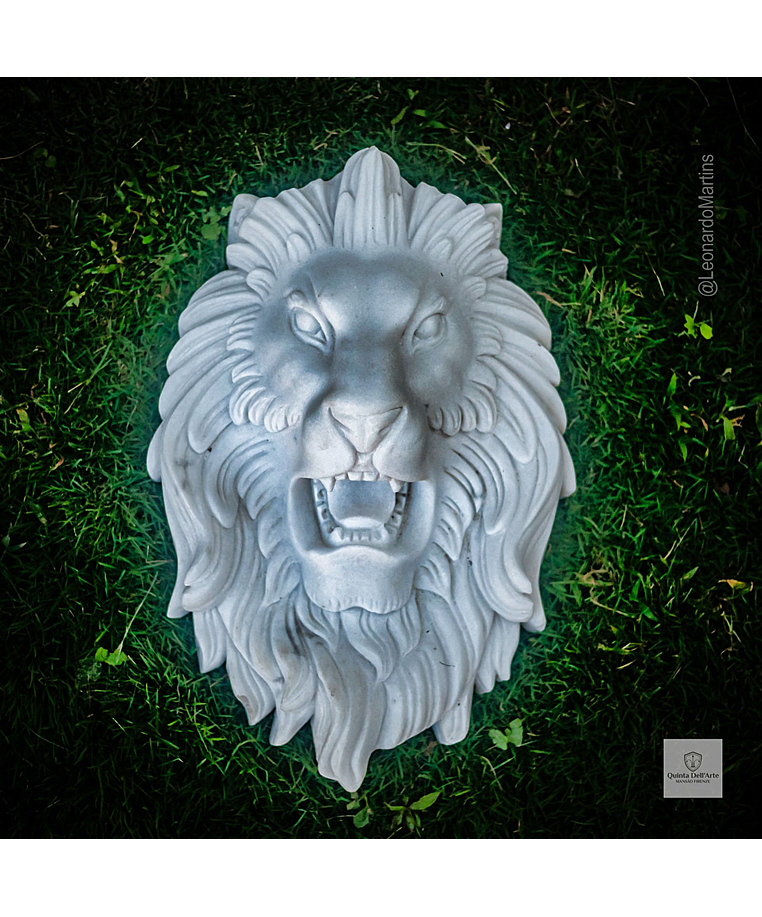 imagem do produto Cara de Leão em Mármore 45cm VRMP327 Elegância e Sofisticação