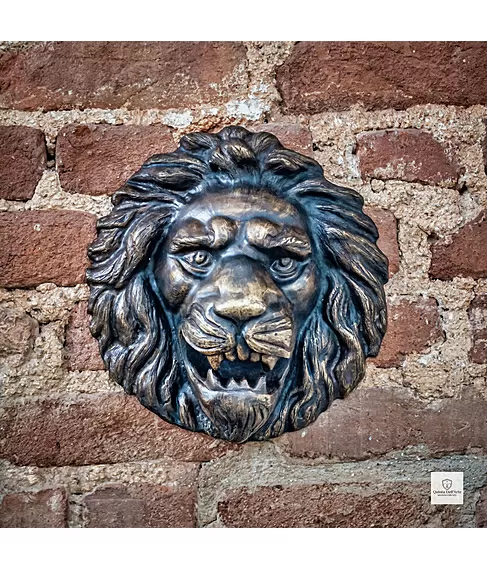 imagem de Cara de Le�o de Bronze 30cm - VRBZ316