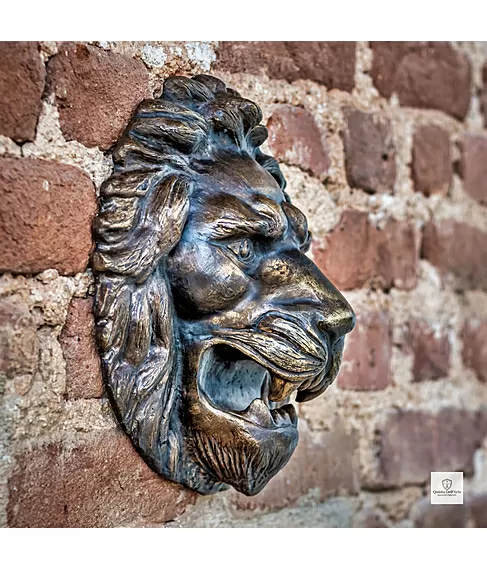 imagem de Cara de Le�o de Bronze 30cm - VRBZ316