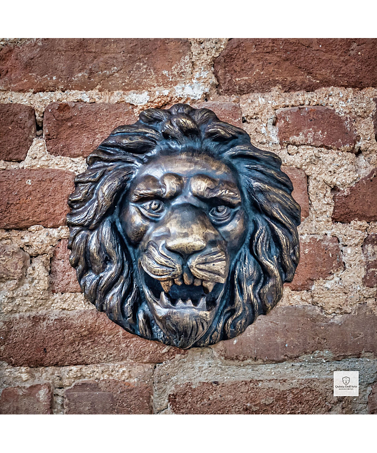 imagem do produto Cara de Le�o de Bronze 30cm - VRBZ316