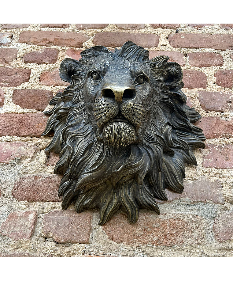imagem do produto Cara de Le�o em Bronze 40cm - VRBZ324L