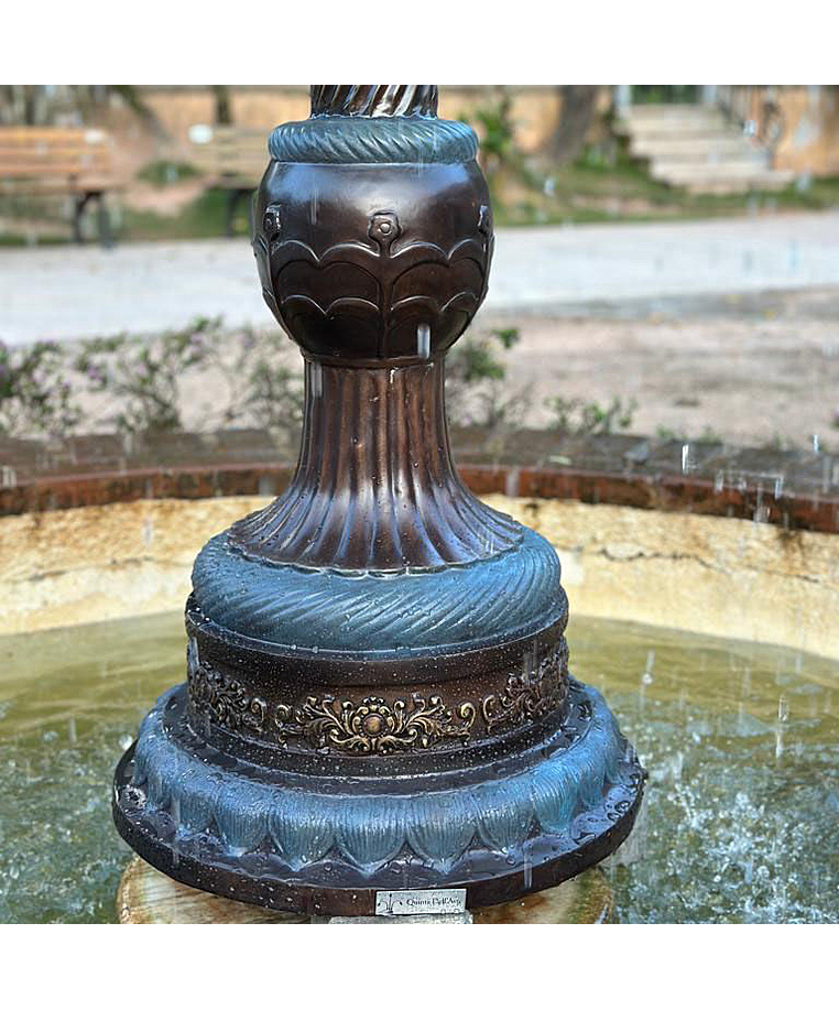imagem do produto Chafariz 2 Pratos em Bronze -  FBZ218