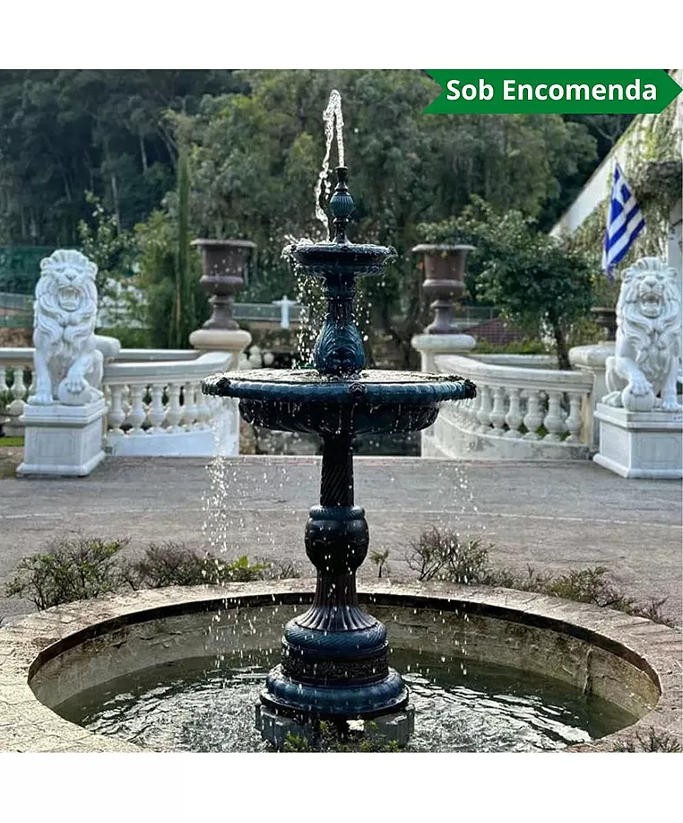 imagem do produto Chafariz 2 Pratos em Bronze -  FBZ218