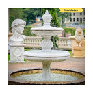 imagem do produto Chafariz 2 Pratos em Mármore Branco 210cm - FMP355 Elegância e Sofisticação
