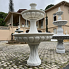 imagem do produto Chafariz 2 Pratos em M�rmore Branco  180cm - FMP222