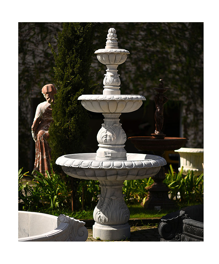 imagem do produto Chafariz 2 Pratos M�rmore Branco 240cm - FMP356