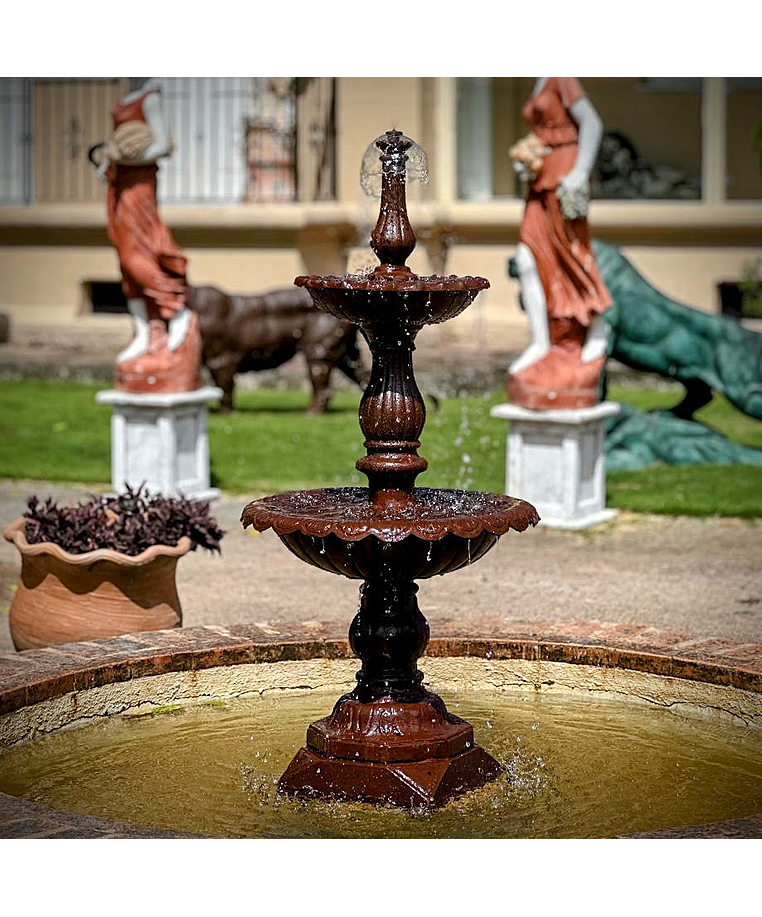 imagem do produto Chafariz 2 Pratos para Lago Barcelona em Ferro Fundido 135cm - FF126 Design Clássico