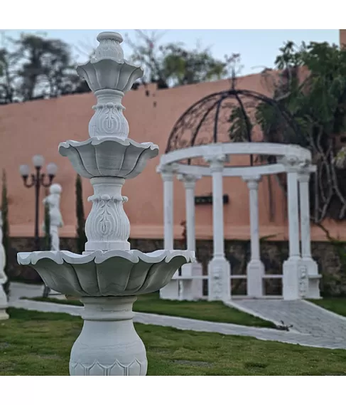 imagem de Chafariz 3 Pratos 200cm para Lago M�rmore Branco - FMP178