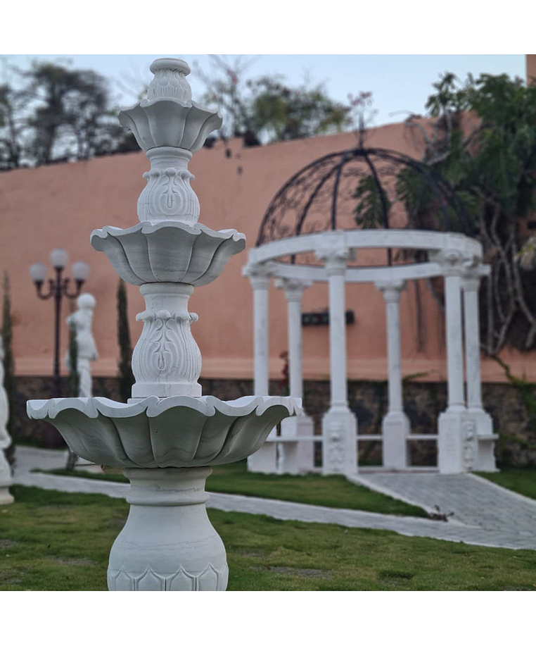 imagem do produto Chafariz 3 Pratos 200cm para Lago M�rmore Branco - FMP178
