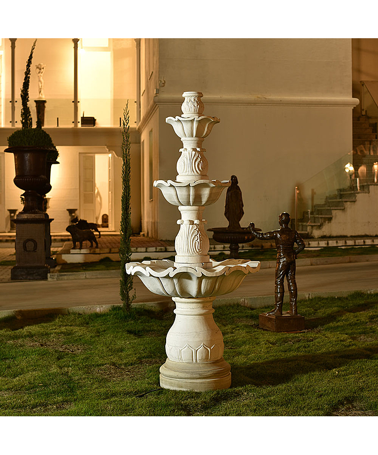 imagem do produto Chafariz 3 Pratos 200cm para Lago M�rmore Branco - FMP178