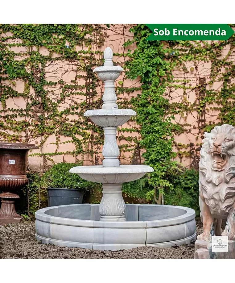 imagem de Chafariz 3 Pratos 250cm M�rmore Branco - FMP196