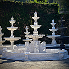 imagem do produto Chafariz 3 Pratos com Lago e Cavalos  Mármore 300cm - FMP210 Alto Padrão
