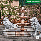 imagem do produto Chafariz 3 Pratos com Lago M�rmore Rosa 240cm - FMP212