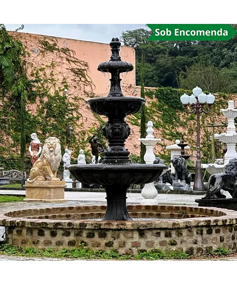 imagem do produto Chafariz 3 Pratos em M�rmore Preto 230cm - FMP220