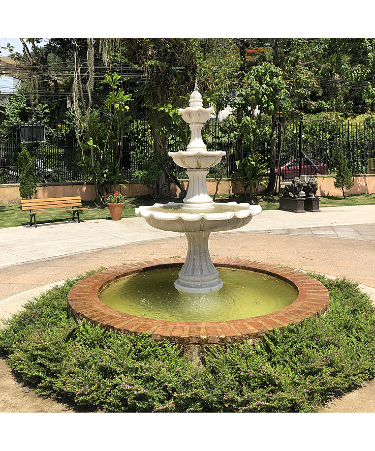 imagem do produto Chafariz 3 Pratos Mármore Branco 200cm - FMP186 Destaque no Paisagismo