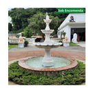 imagem do produto Chafariz 3 Pratos Mármore Branco 200cm - FMP186 Destaque no Paisagismo