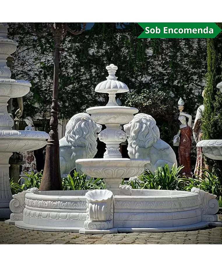 imagem de Chafariz 3 Pratos M�rmore Branco 180cm - FMP235