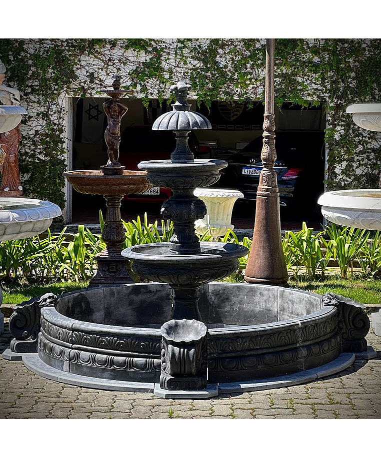 imagem do produto Chafariz 3 Pratos M�rmore Preto 180cm - FMP236