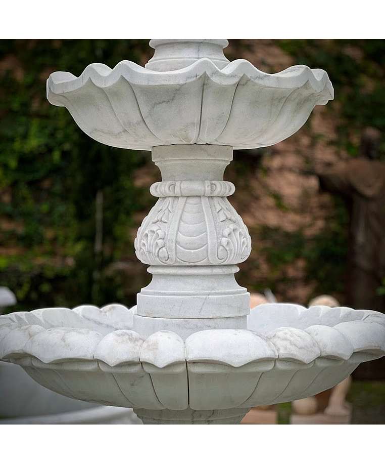 imagem do produto Chafariz Capri com Lago Mármore Branco 230cm - FMP365 Paisagismo Clássico