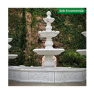 imagem do produto Chafariz Capri com Lago Mármore Branco 230cm - FMP365 Paisagismo Clássico