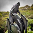 imagem do produto Chafariz de Bronze Dolphin Show 190cm - FBZ399 Luxo em São Paulo Quinta DellArte