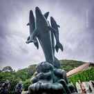 imagem do produto Chafariz de Bronze Dolphin Show 190cm - FBZ399 Luxo em São Paulo Quinta DellArte