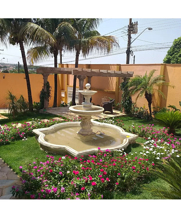 imagem de Chafariz de Cimento 2 Pratos Barbania 150cm - FC005 Fonte para Jardins