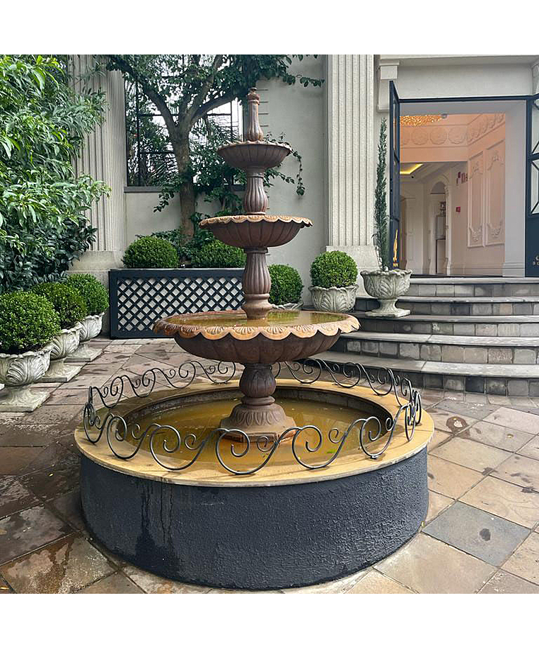 imagem do produto Chafariz de Ferro Fundido 3 Pratos Quinta DellArte 230cm - FF154 Elegância para Jardins 