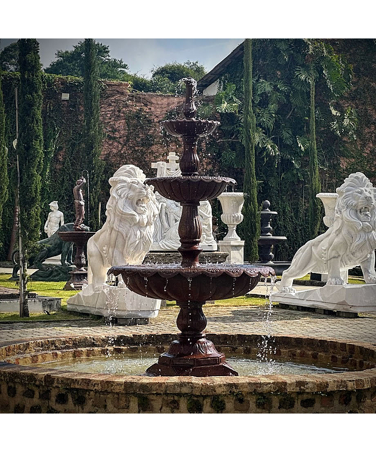 imagem do produto Chafariz de Ferro Fundido 3 Pratos Quinta DellArte 230cm - FF154 Elegância para Jardins 
