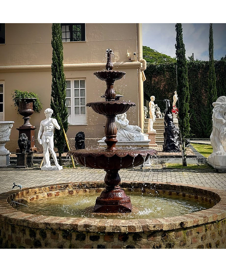 imagem do produto Chafariz de Ferro Fundido 3 Pratos Quinta DellArte 230cm - FF154 Elegância para Jardins 