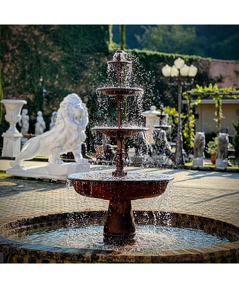 imagem do produto Chafariz de Ferro Fundido para Jardins 4 Bacias 210cm - FF040 Imponência e Elegância