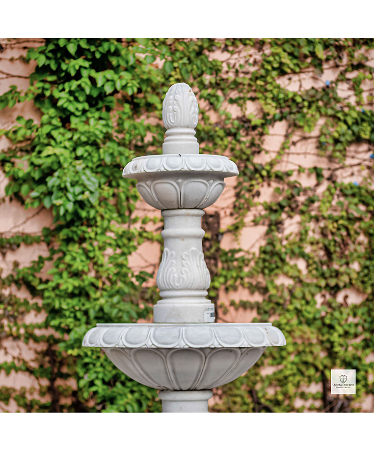 imagem do produto Chafariz de Jardim Luxo 3 Pratos Mármore Branco 250cm - FMP196