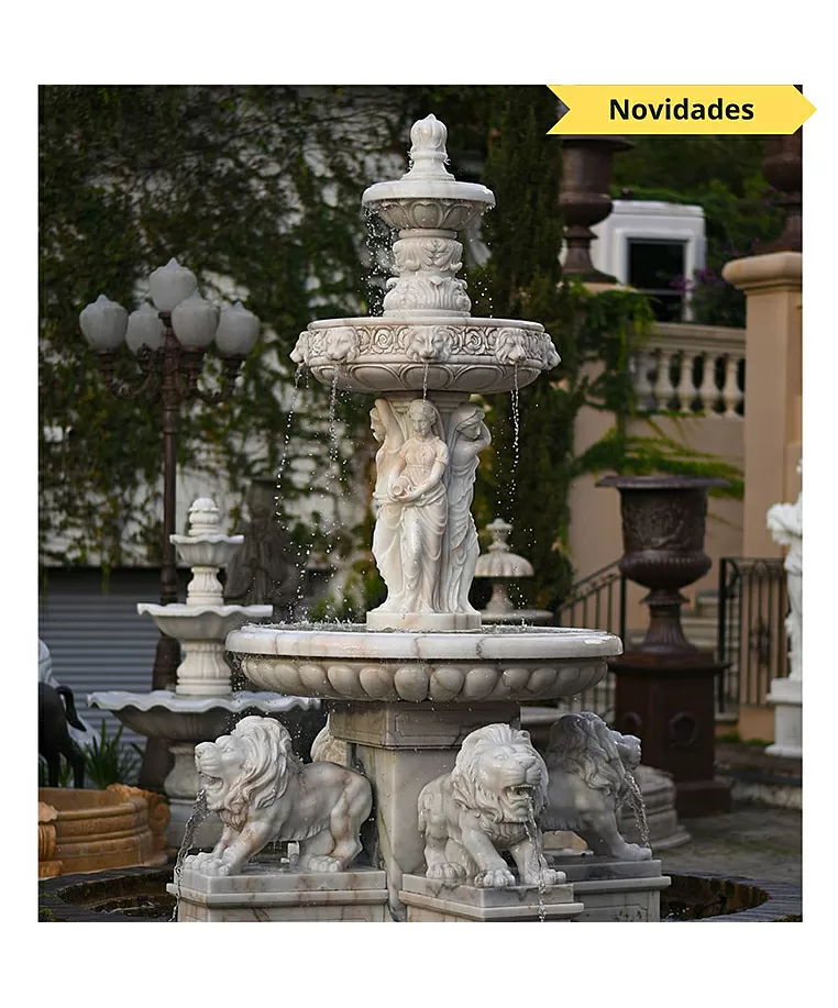 imagem do produto Chafariz de Mármore Fontana Belle Époque 320cm - FMP363 Design Clássico para Jardins