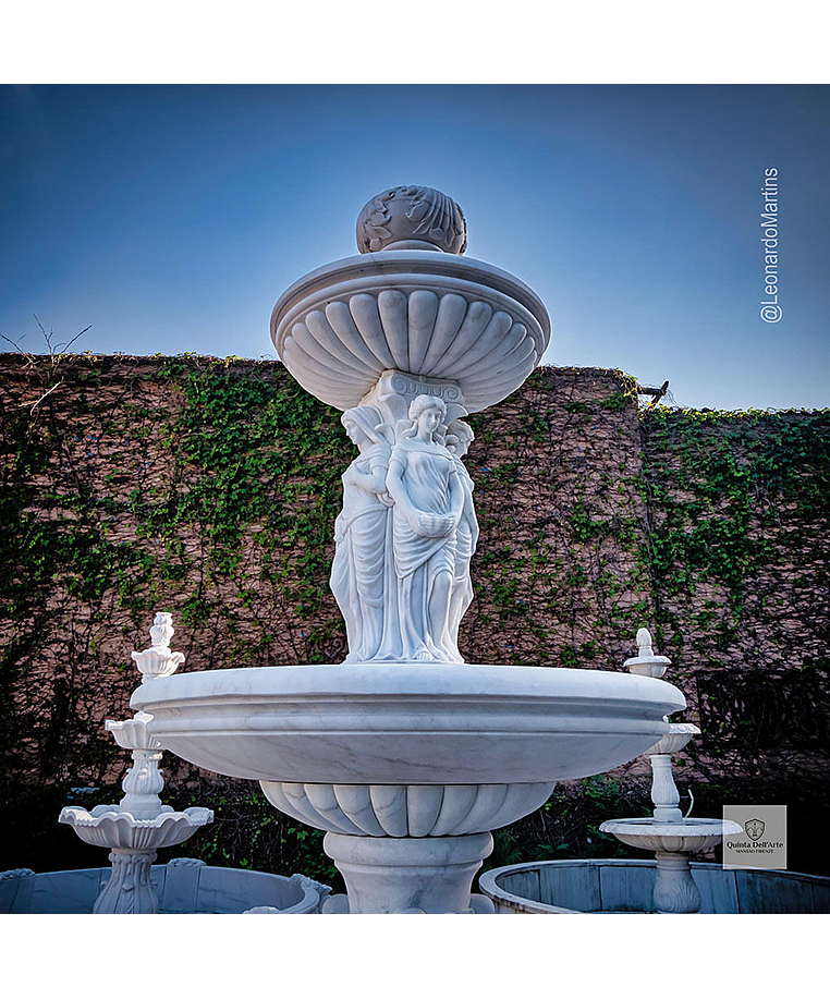 imagem do produto Chafariz de Mármore Monumental Quatro Estações com Lago 350cm - FMP350 Design Clássico