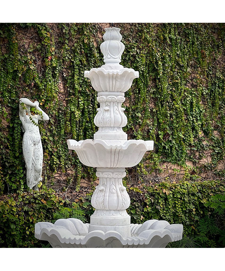 imagem do produto Chafariz Domus Mármore Branco 200cm - FMP392 Estilo Clássico