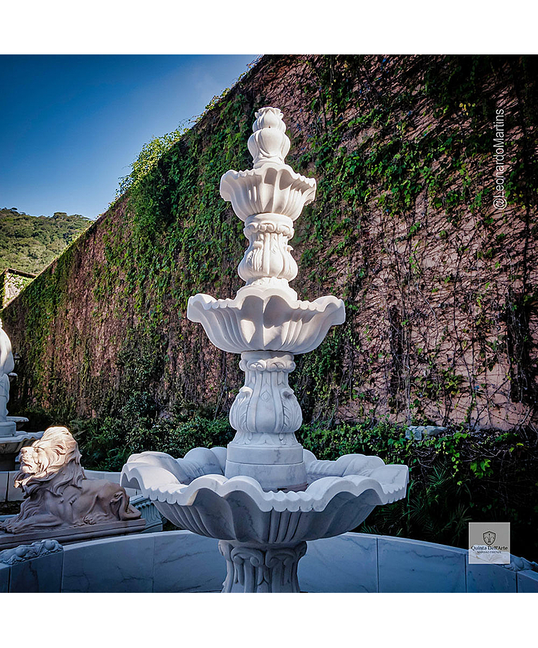 imagem do produto Chafariz Domus Mármore Branco 200cm - FMP392 Estilo Clássico