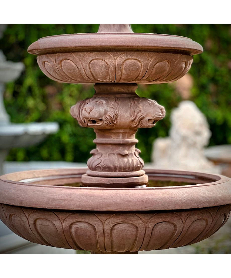 imagem do produto Chafariz em Mármore Rosso 165cm - FMP387 Beleza e Harmonia no Jardim