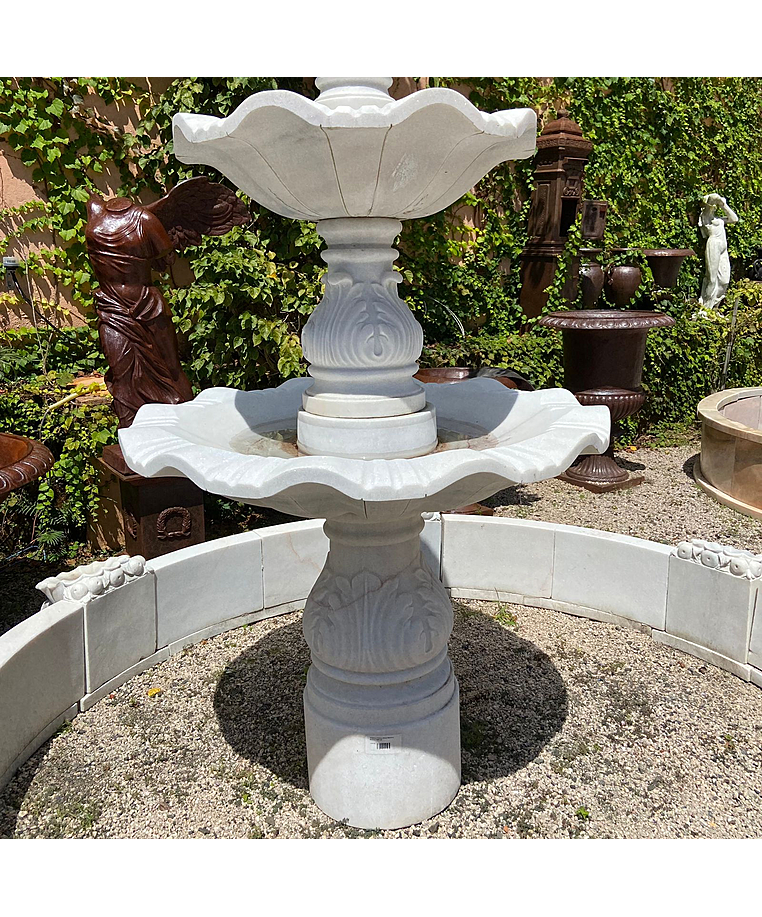 imagem do produto Chafariz Grande 3 Pratos Mármore Branco 250cm FMP198A
