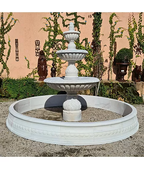 imagem de Chafariz Mármore Branco San Marino 240cm - FMP197