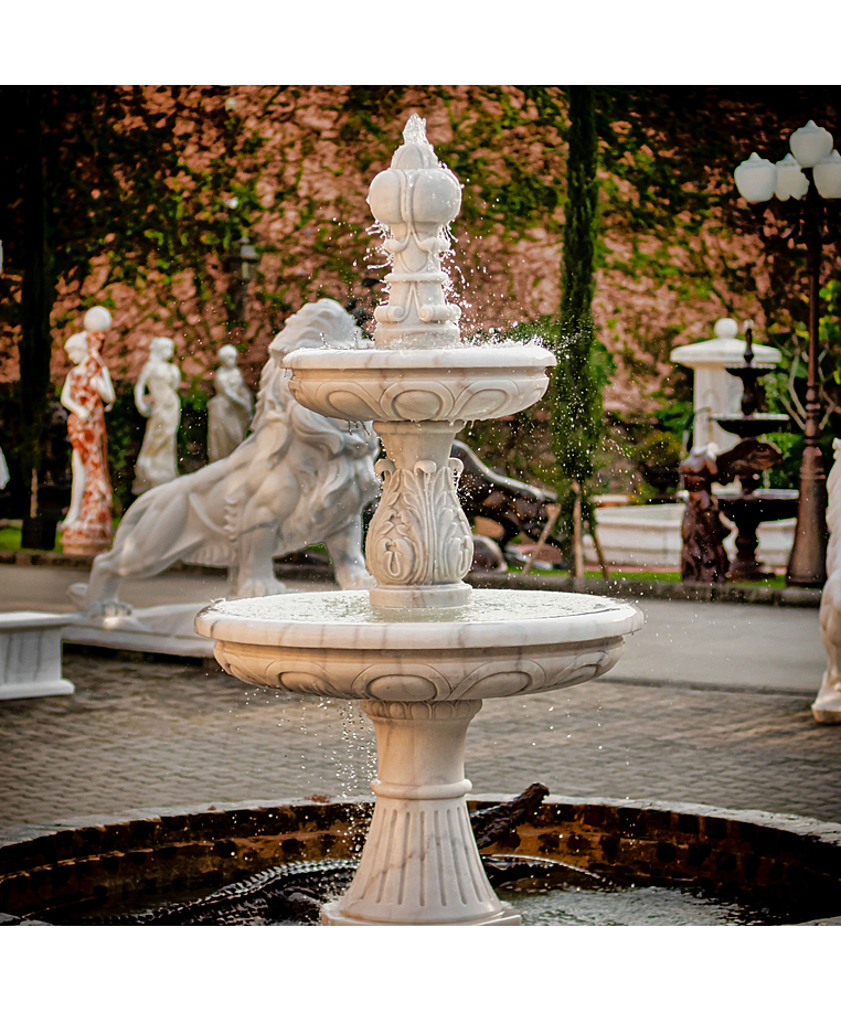 imagem do produto Chafariz Ornamental Clássico Mármore Branco 240cm - FMP244