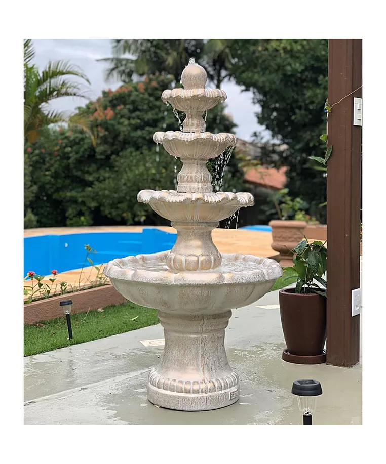 imagem de Chafariz para Jardim 4 Pratos 135cm - FC012BP Paisagismo Sofisticado