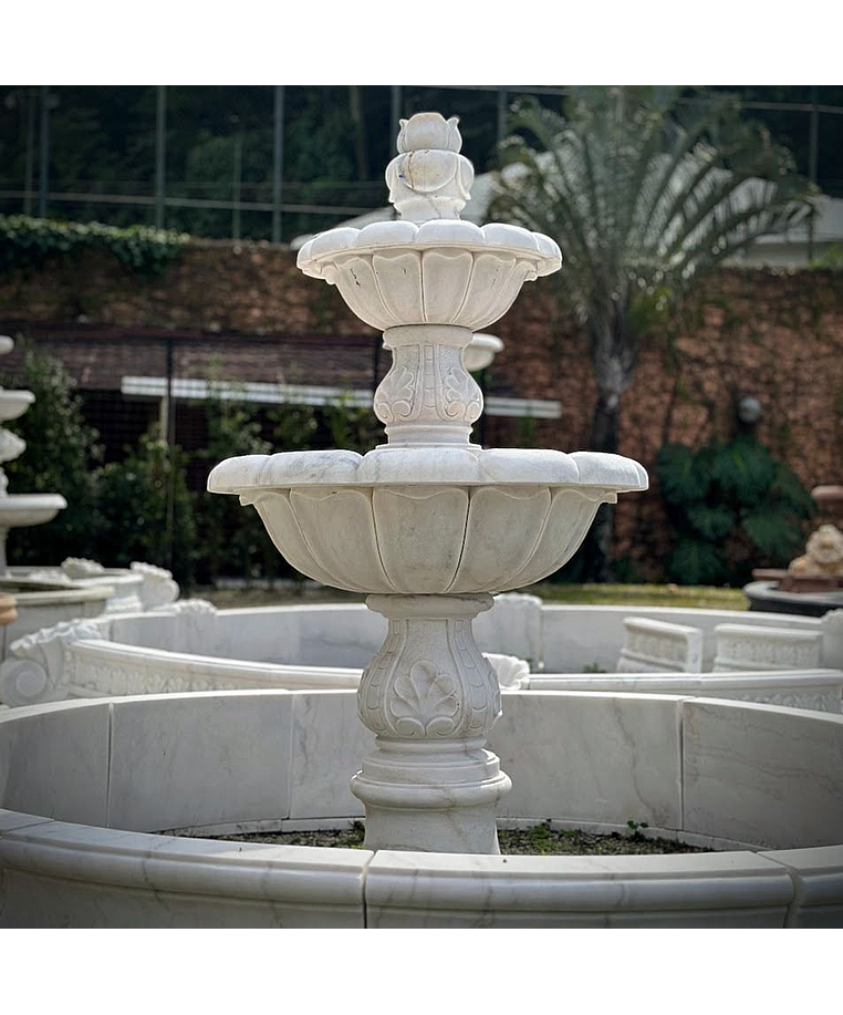 imagem do produto Chafariz Roma Mármore Branco 180cm - FMP390 Quinta Dellarte