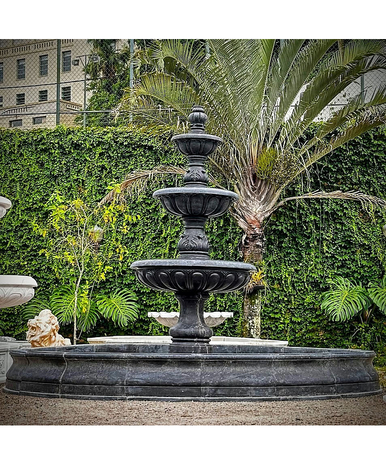 imagem do produto Chafariz Verona com Lago Mármore Preto 285cm - FMP369 Estilo Clássico e Refinado