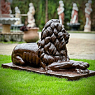 imagem do produto Clássica Escultura Leão de Ferro Fundido 73cm VRF029E