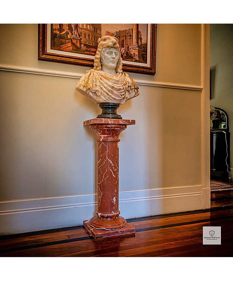 imagem do produto Coluna em Mármore Rosso 103cm  VRMP342 Elegante para Projetos Arquitetônicos de Luxo 