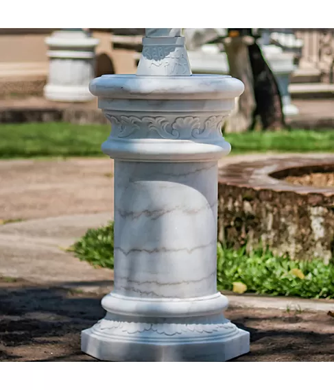 imagem de Coluna Redonda em M�rmore Branco 85cm - VRMP365