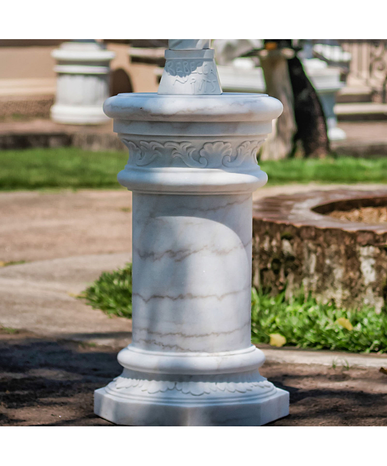 imagem do produto Coluna Redonda em M�rmore Branco 85cm - VRMP365